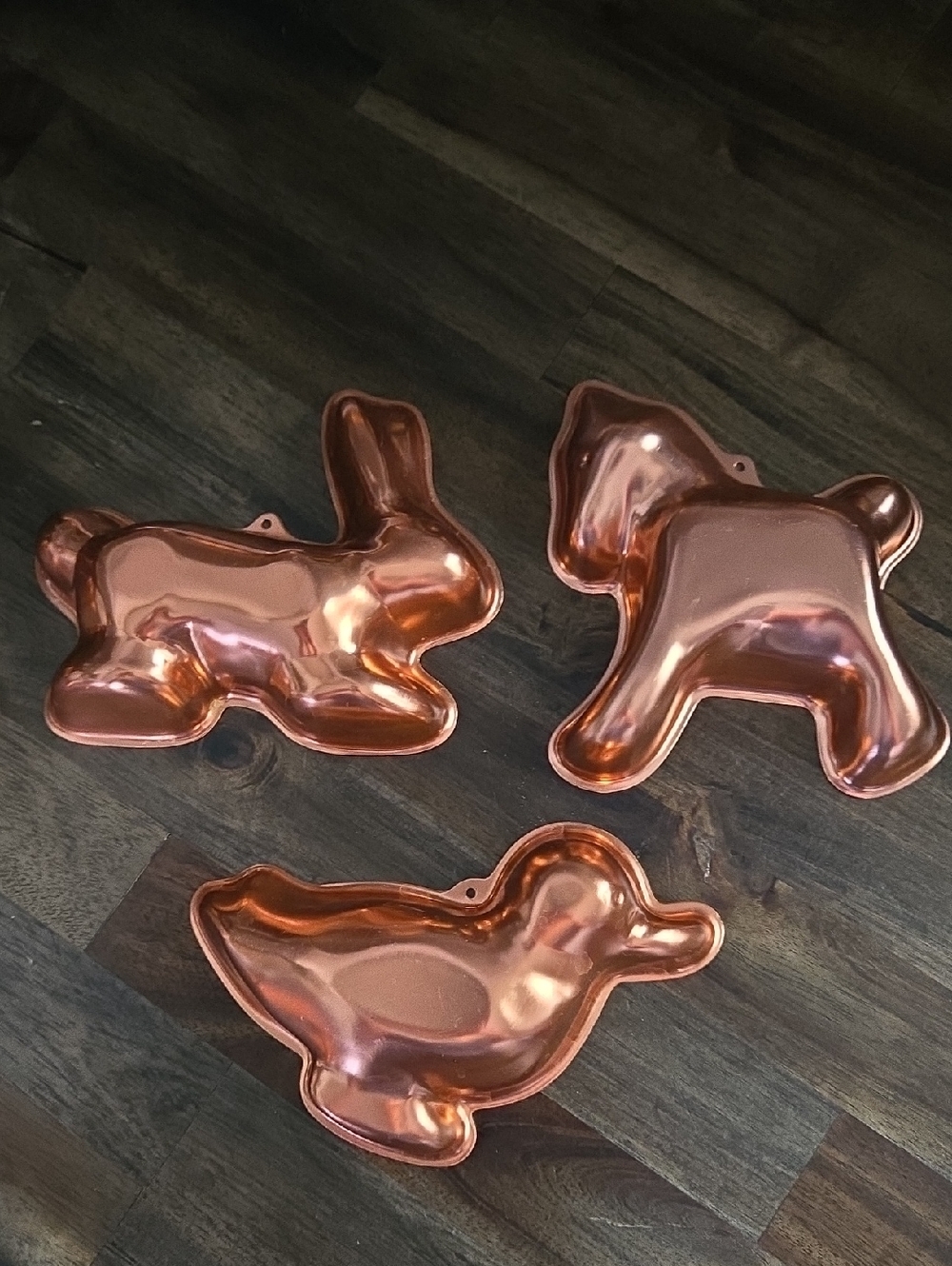 Vintage Copper Bunny And Duck Molds